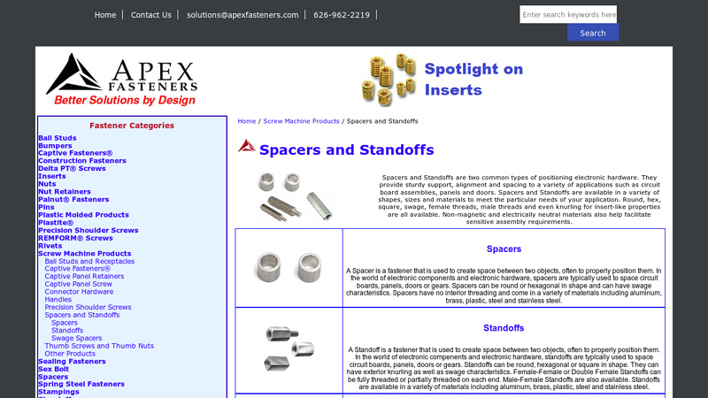 Spacers and Standoffs