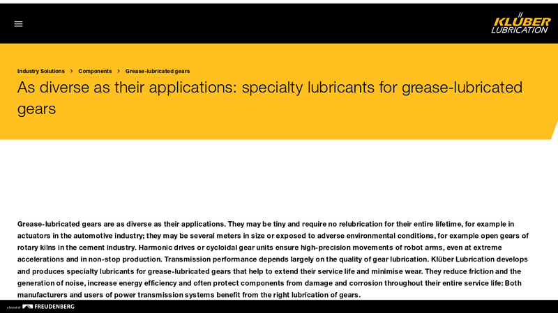 Specialty lubricants for grease