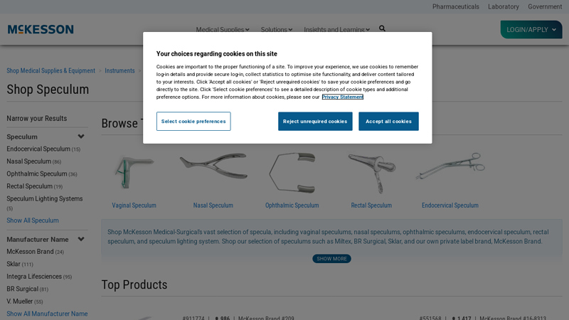 Speculums for Medical Procedures