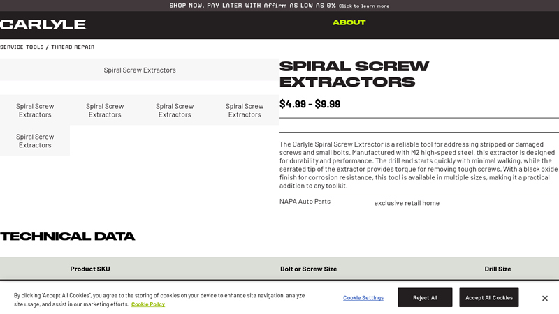 Spiral Screw Extractors