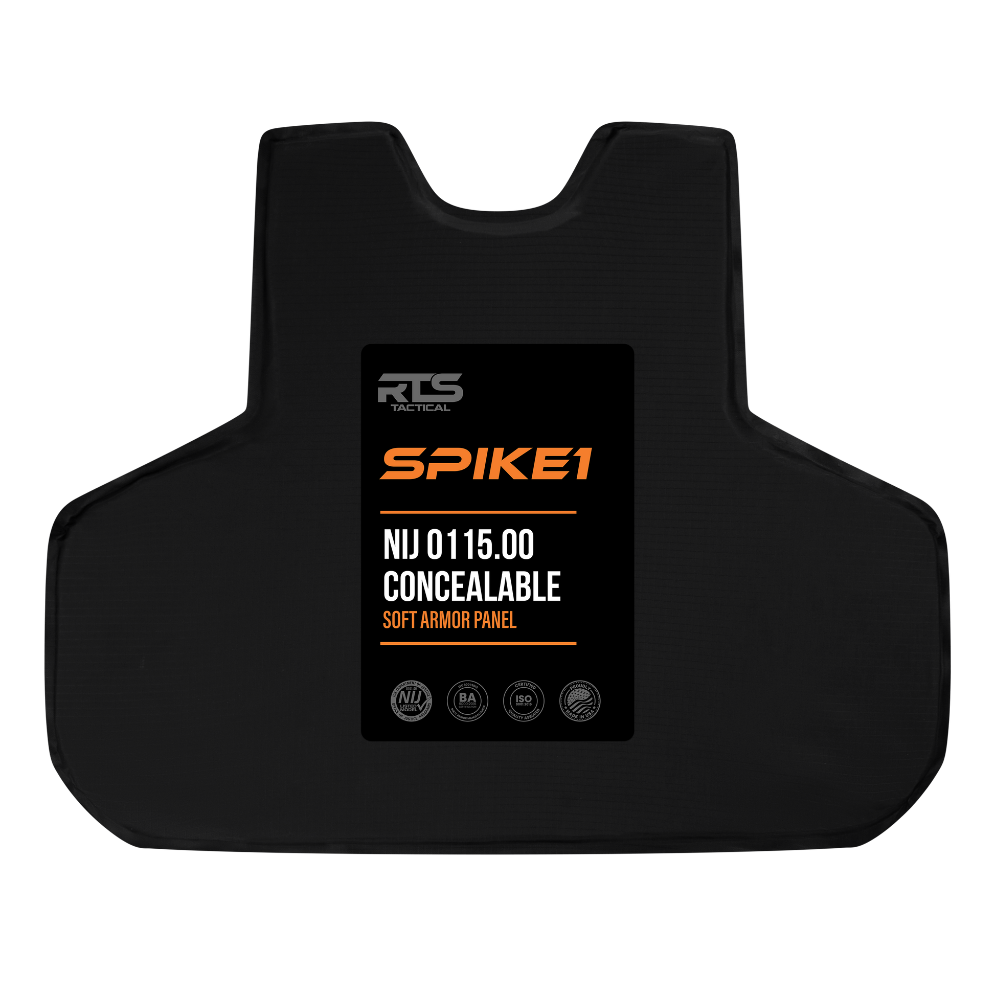 SPK1 Soft Armor Panel NIJ 0115 Spike Level 1 Certified