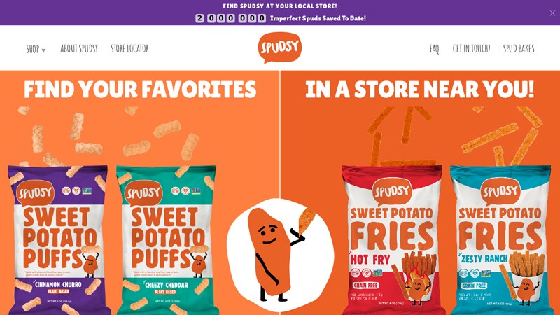 Spudsy Sweet Potato Puffs Super Snack