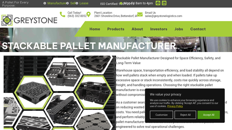 Stackable Pallet Manufacturer