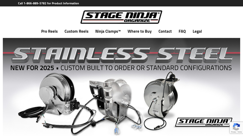 Stage Ninja Manufacturer of Retractable Cable Reels