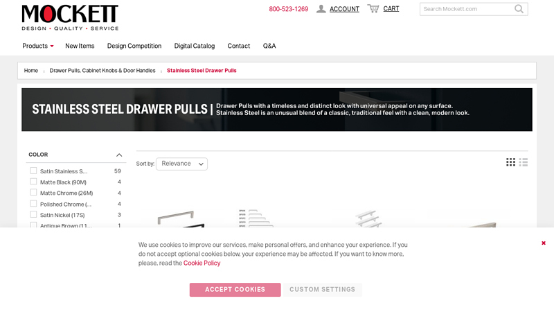 Stainless Steel Drawer Pulls