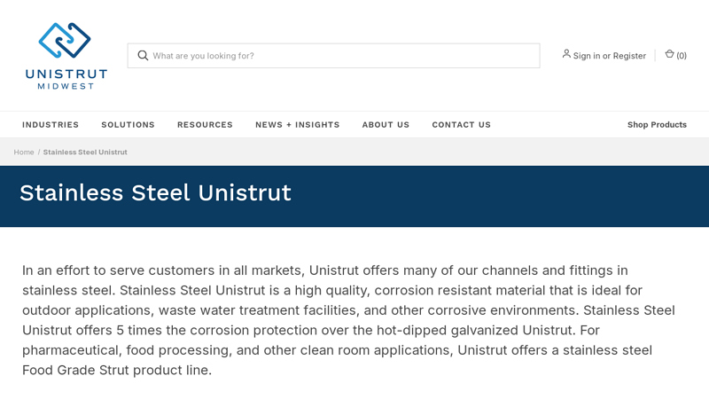 Stainless Steel Unistrut