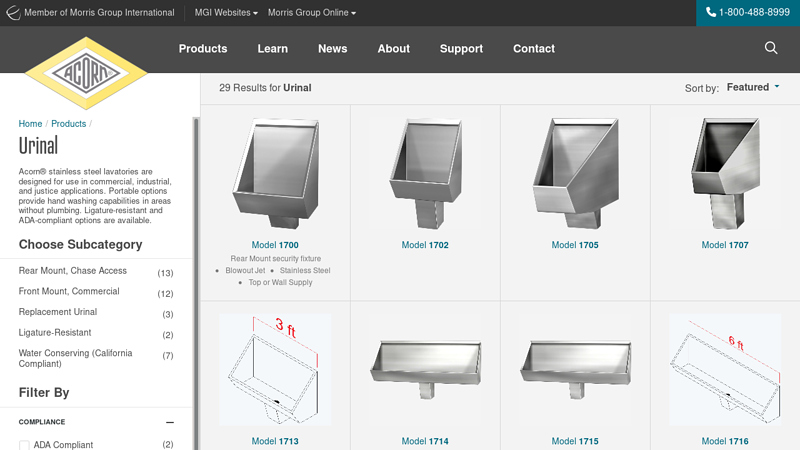 Stainless Steel Urinals