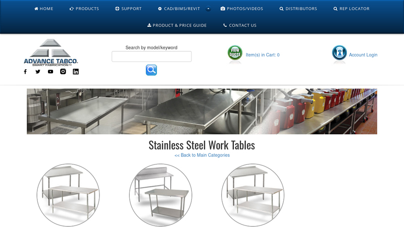Stainless Steel Work Tables