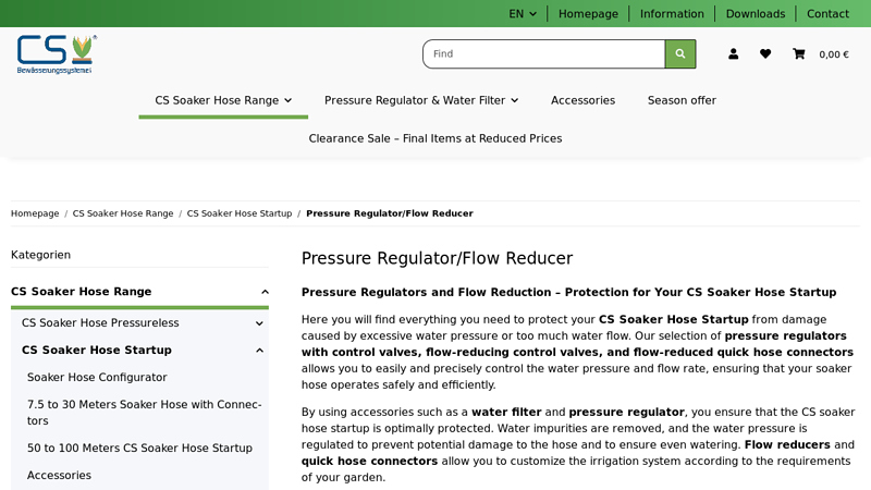 Startup Pressure Regulator and Flow Reducer