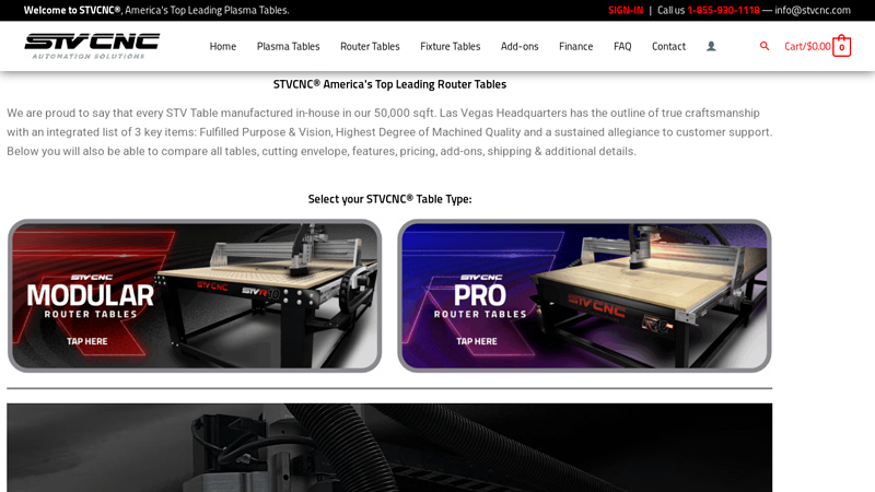 STVCNC® America's Top Leading Router Tables