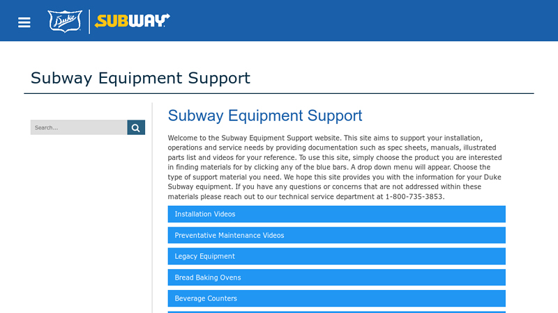 Subway Equipment Support