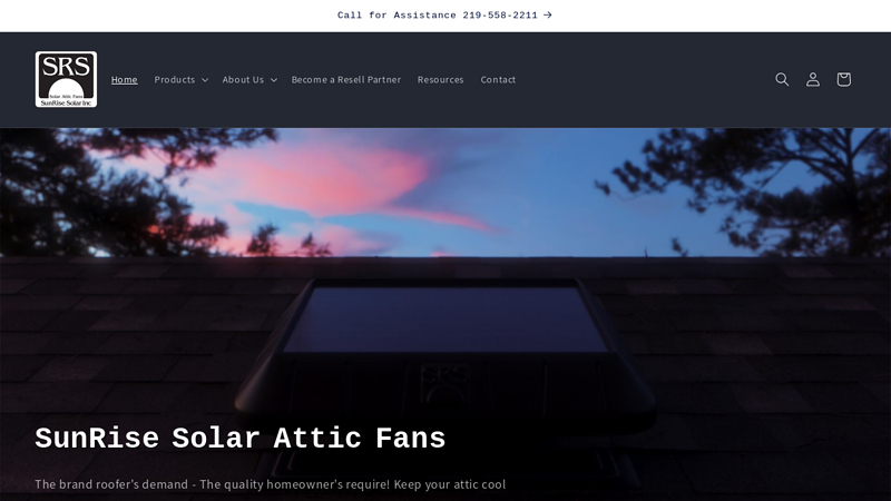 SunRise Solar Attic Fans