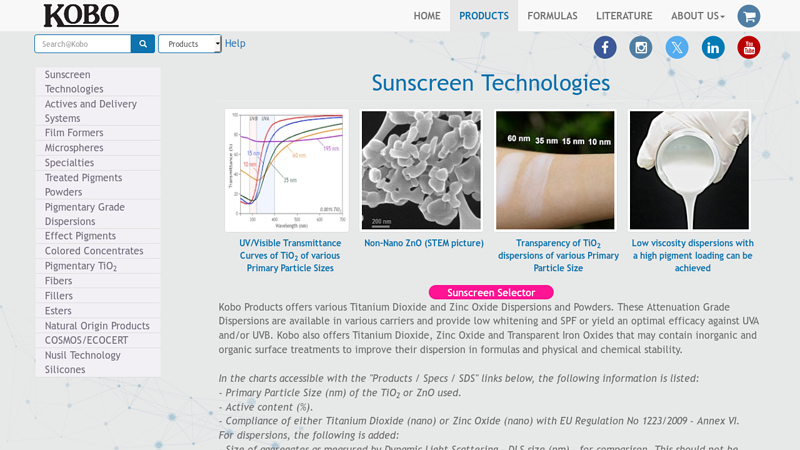 Sunscreen Technologies