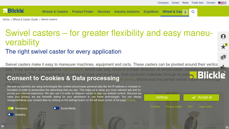 Swivel casters – versatile mobility solutions