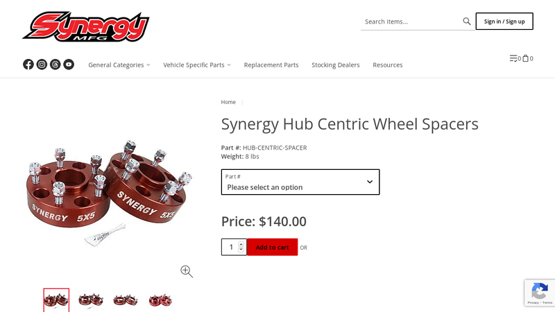 Synergy Hub Centric Wheel Spacers