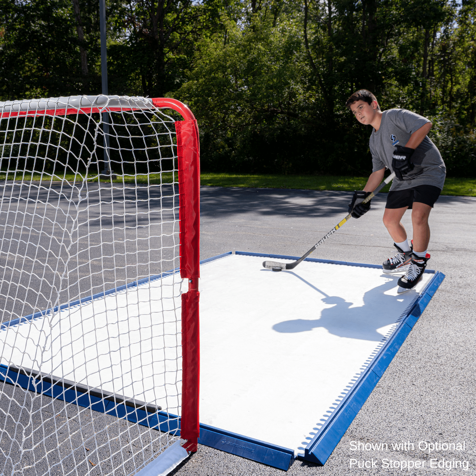 Synthetic ice for hockey