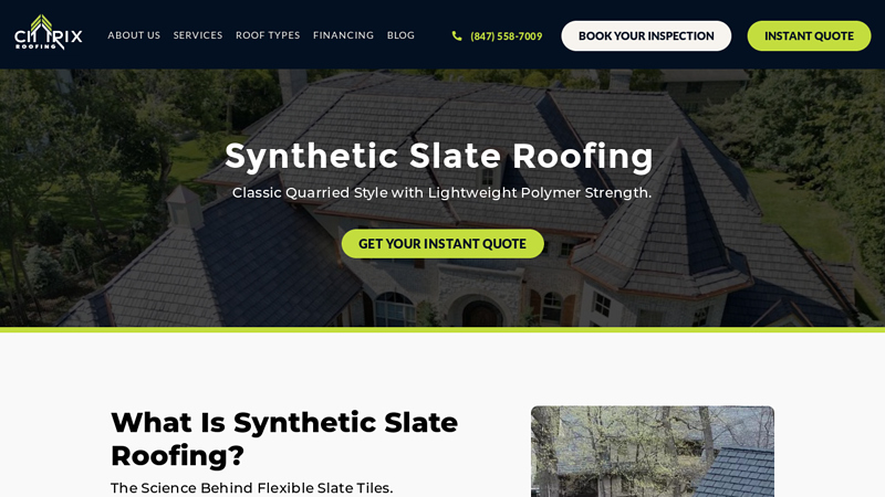 Synthetic Slate Roofing Systems