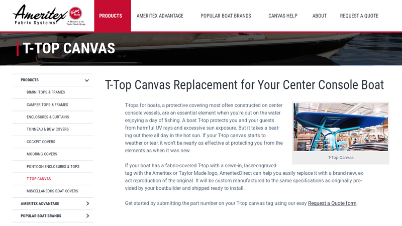 T-Top Canvas Replacement