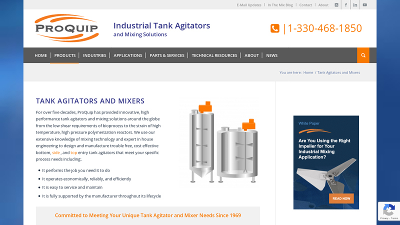 Tank Agitators and Mixers