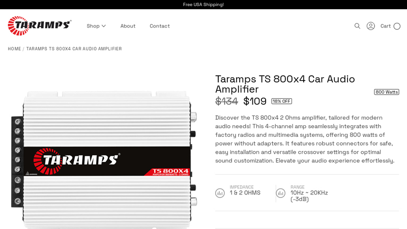 Taramps TS 800x4 Car Audio Amplifier