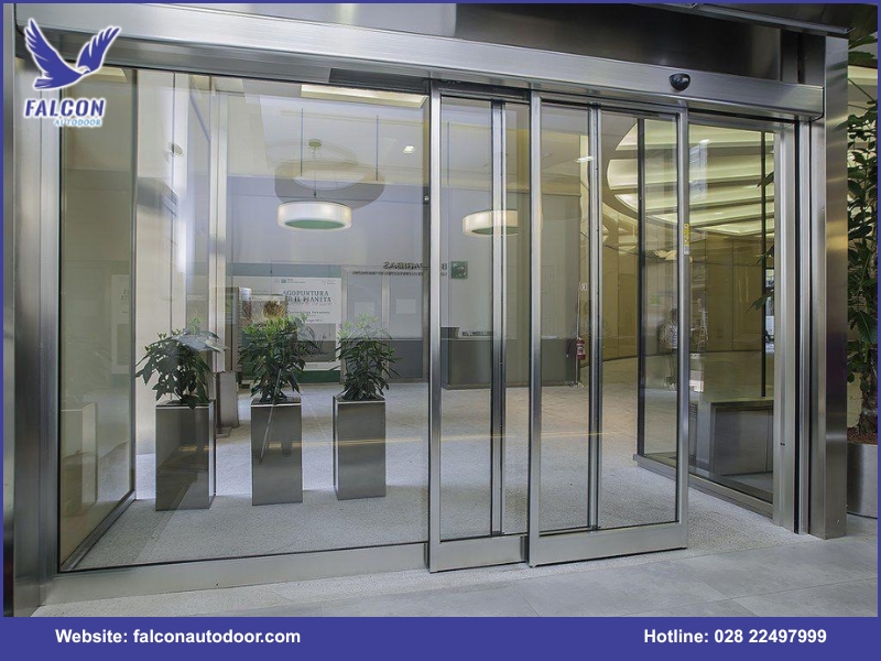 Telescopic automatic sliding door