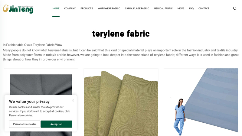 terylene fabric Manufacturer & Supplier in China