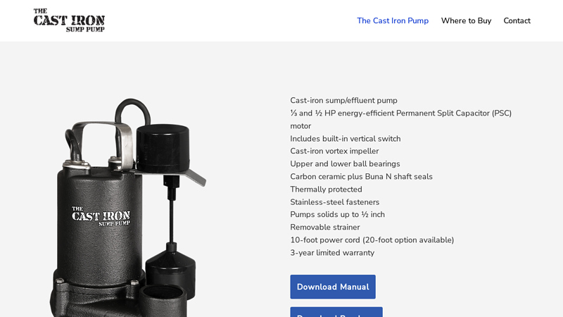 The Cast Iron Sump Pump