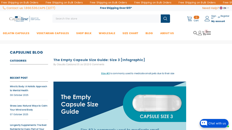 The Empty Capsule Size Guide: Size 3 [Infographic]