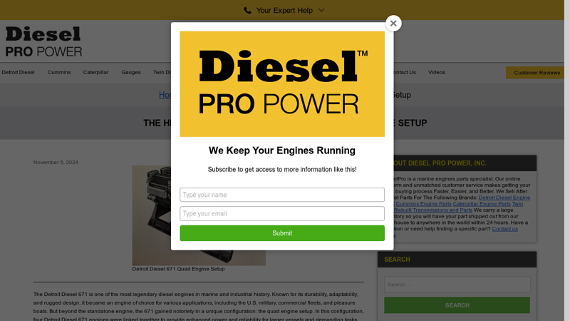 The History of the Detroit Diesel 671 Quad Engine Setup