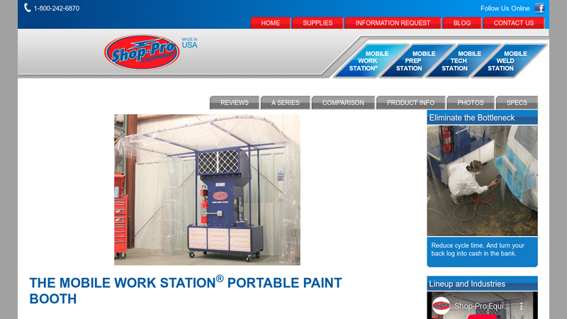 the mobile work station ® portable paint booth