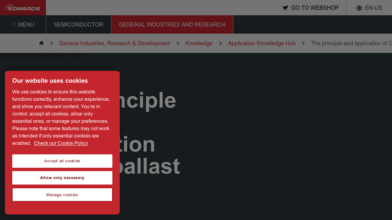 The principle and application of gas ballast