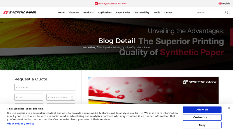 The Superior Printing Quality of Synthetic Paper