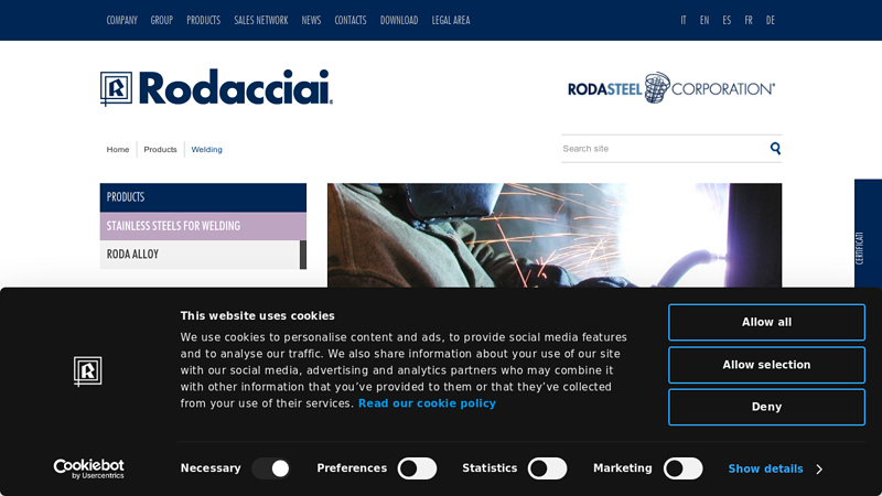 The Welding Division of Rodacciai