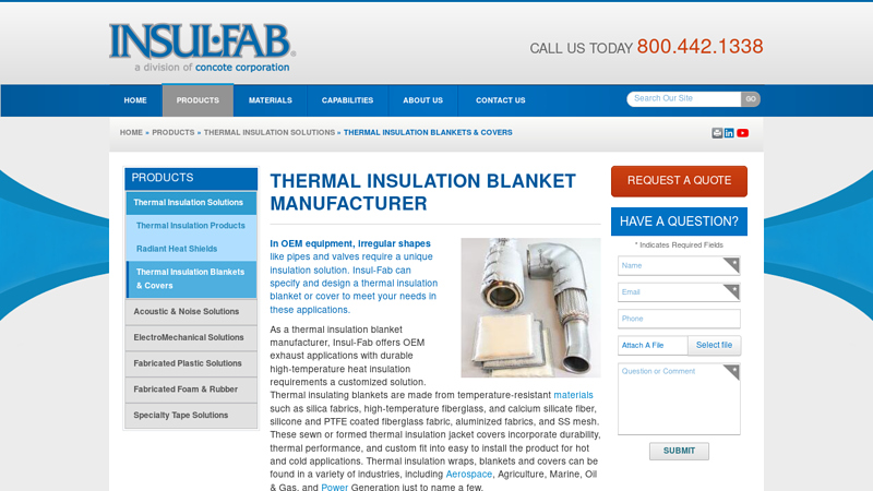 Thermal Insulation Blanket Manufacturer