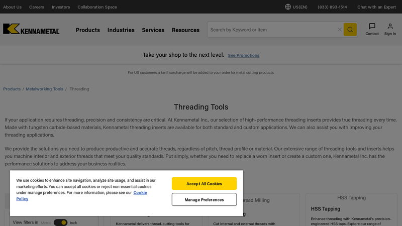Threading Tools, Thread Turning & Tapping