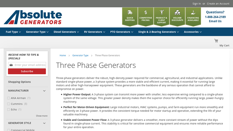 Three Phase Generators