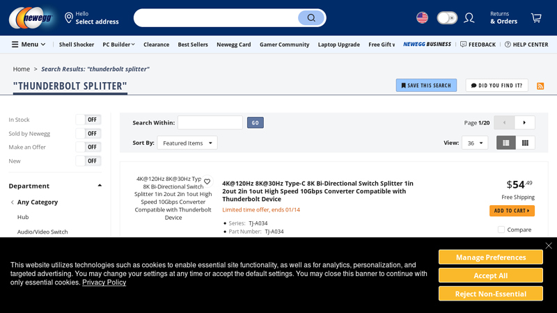 thunderbolt splitter