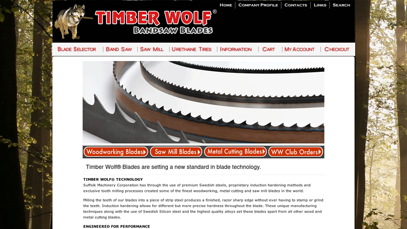 Timber Wolf® blades from 1/8” to 1” for every cutting application ...
