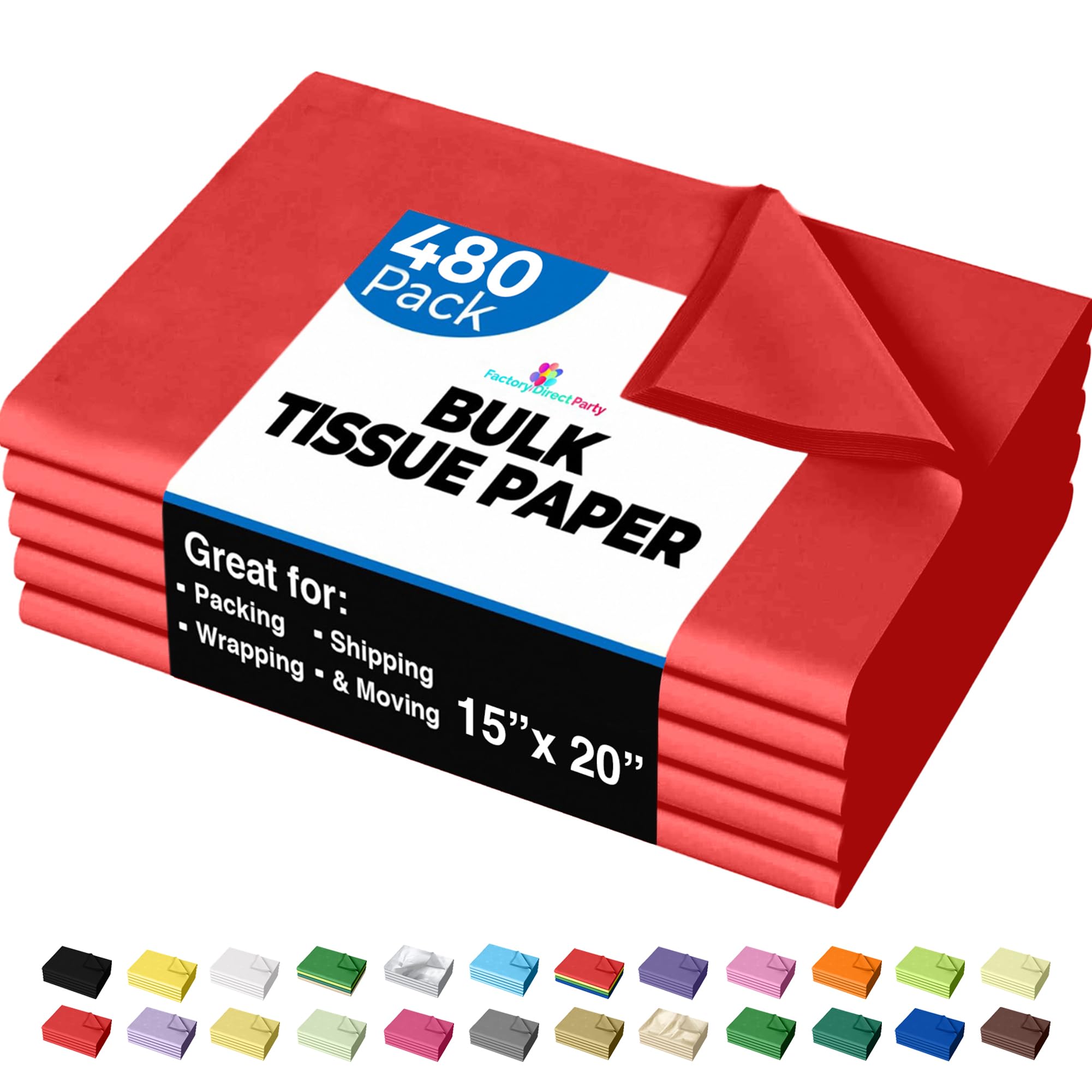 Tissue paper for wrapping and packaging high