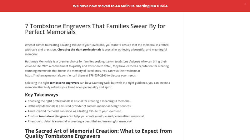 Tombstone Engravers You Can Trust for Lasting Memorial Designs