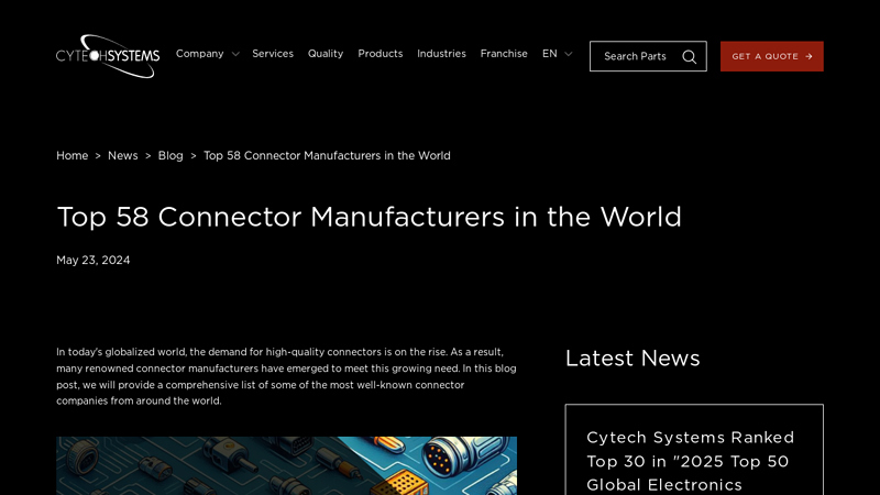Top 58 Connector Manufacturers in the World