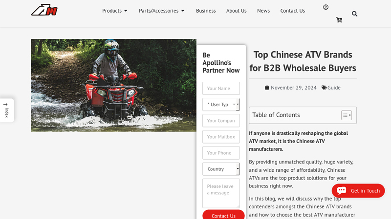 Top Chinese ATV Brands for B2B Wholesale Buyers