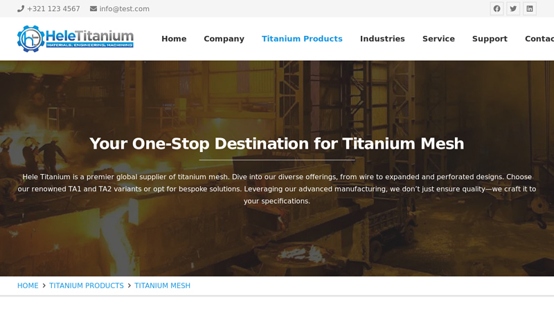 Top Titanium Mesh Manufacturer in China