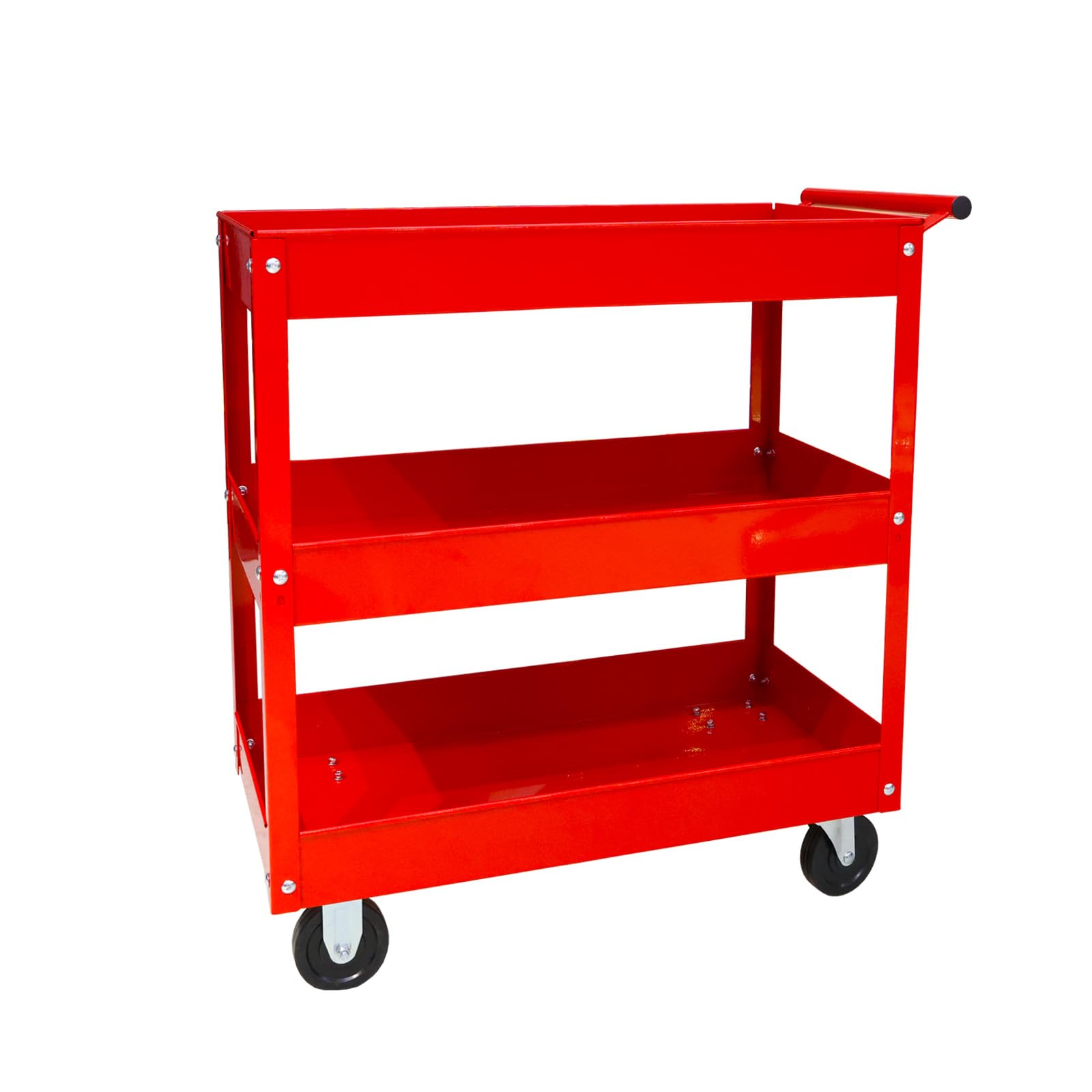 Torin Heavy Duty Utility Cart with 3 Shelf Tiers, Rolling Tool Cart on ...