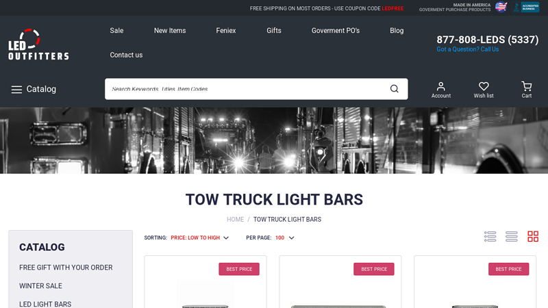 tow truck light bars