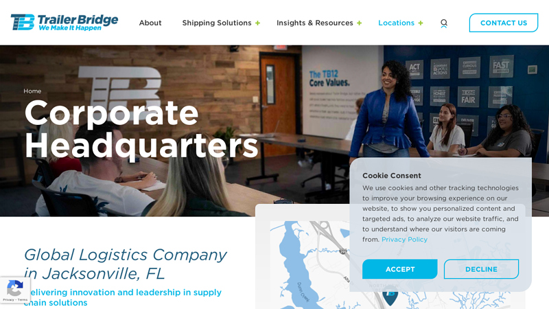 Trailer Bridge Headquarters in Jacksonville, FL