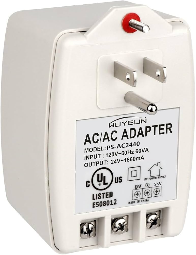 Transformer, 24 Volt AC, 40 VA, Plug