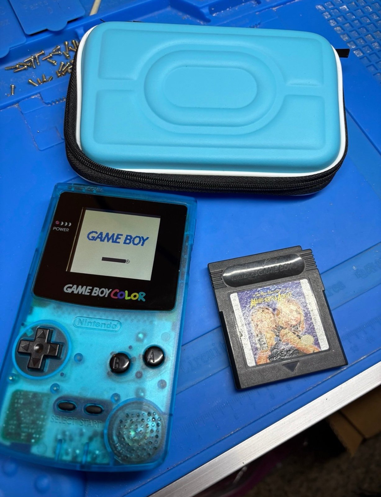 Translucent Blue Backlit TFT Nintendo Gameboy Color GBC NES ...