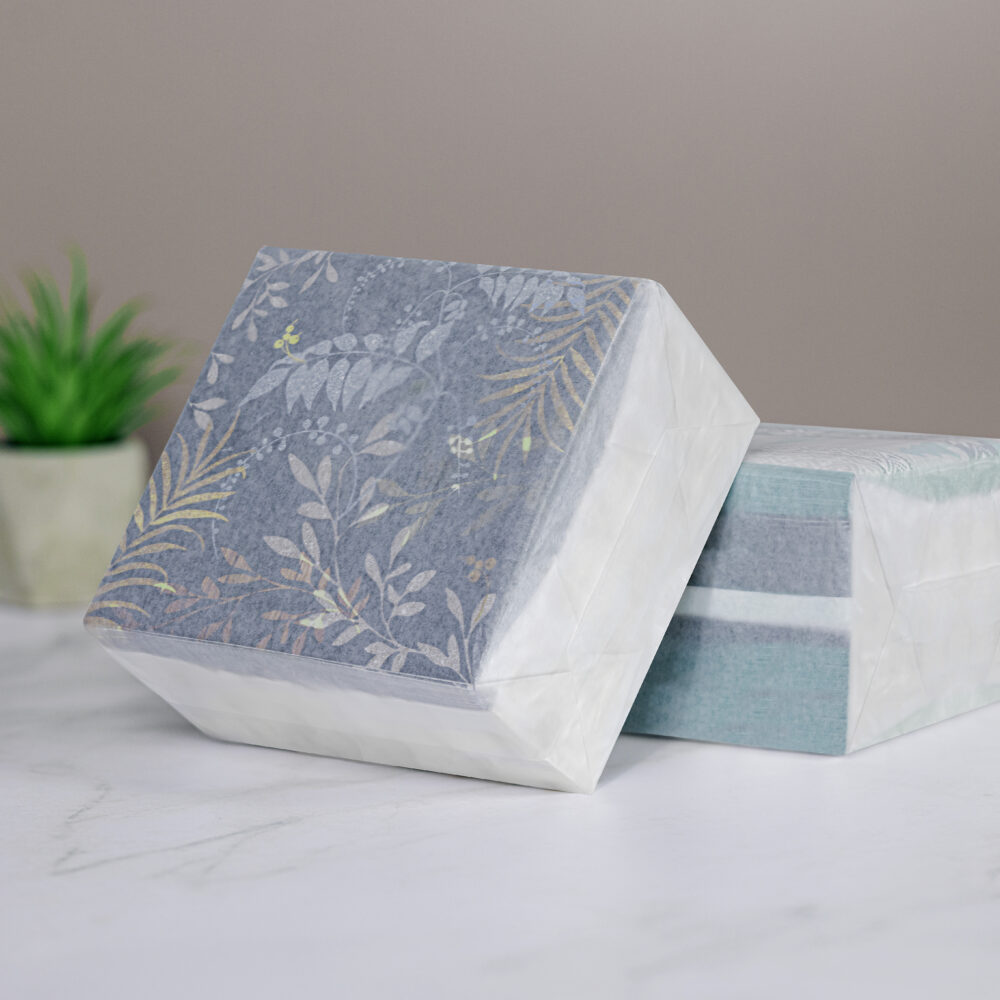 transparent paper for tissue and napkin packaging
