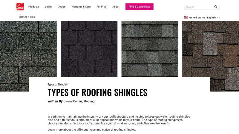 Types of Roofing Shingles